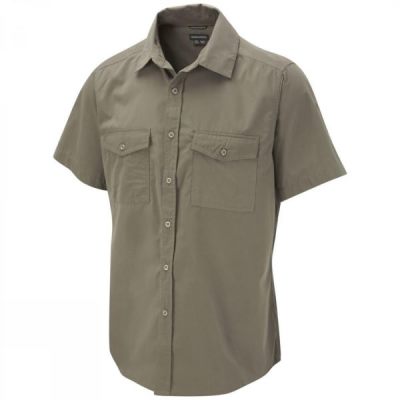 Camisa Craghoppers Kiwi Manga Corta Hombre - Verde Oliva - Chile TLV045967
